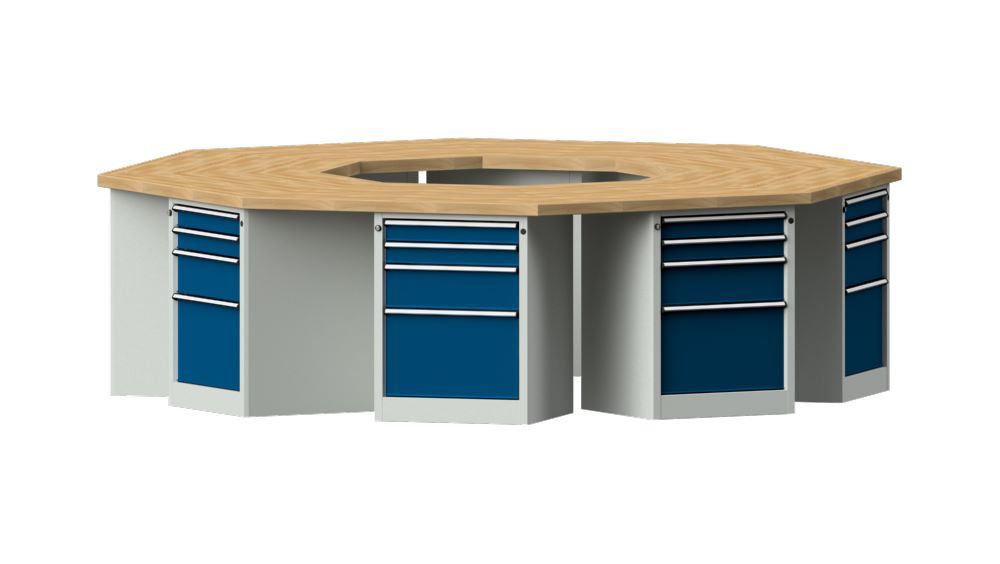 Produktbild Anke Gruppenwerkbank 3266 x 3018 x 900 mm Serie VG Modell 807 VG