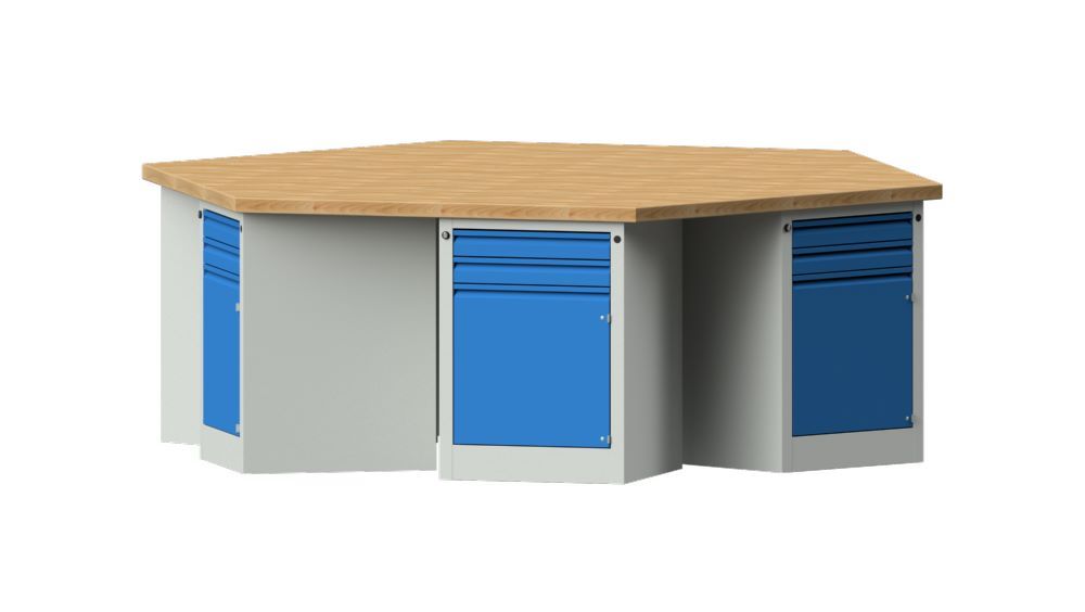 Produktbild Anke Gruppenwerkbank Arbeitsplatte aus Buche Serie EG Modell 802 EG