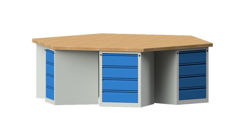 Produktbild Anke Gruppenwerkbank mit Schubladen 6 Plätze Serie EG Modell 805 EG