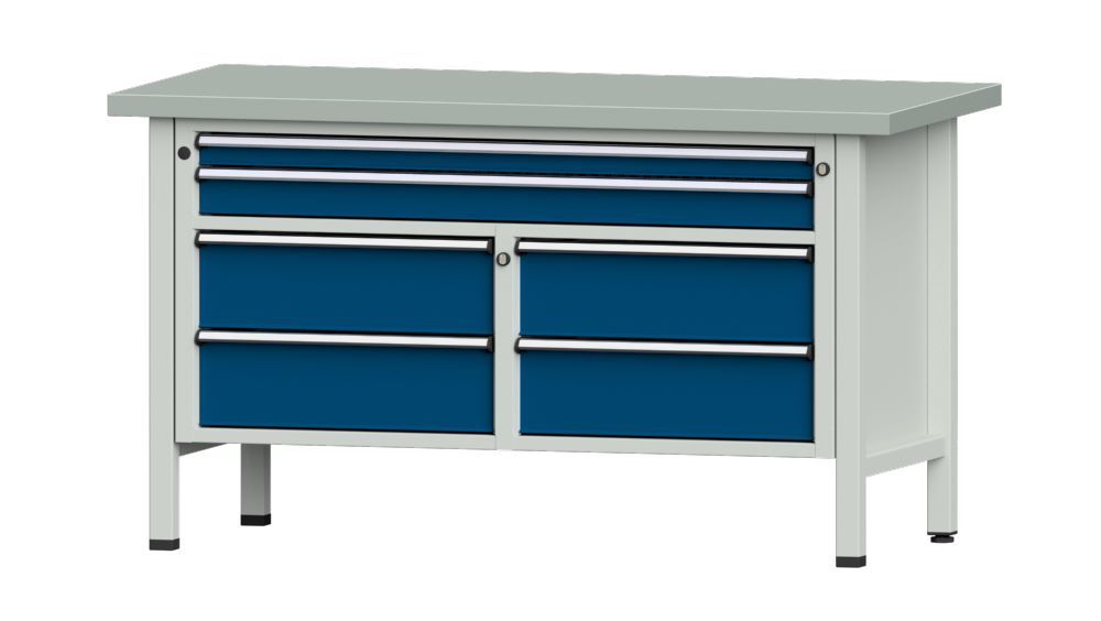 Produktbild Anke Kastenwerkbank 1500 x 700 x 840 mm Serie V 1500 Modell 255 V RAL 7035 5010