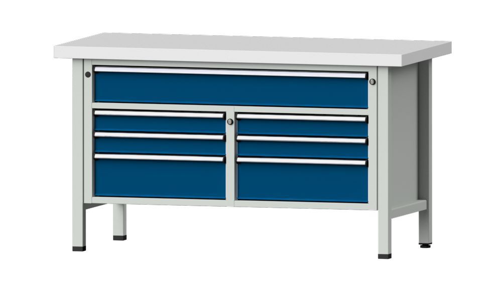 Produktbild Anke Kastenwerkbank Arbeitsplatte 50 mm V1500 Modell 258 V RAL 7035 5010