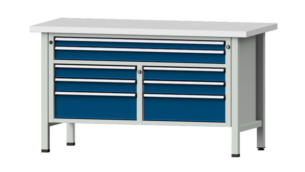 Produktbild Anke Kastenwerkbank geteilt mit Kunststoffplatte V1500 Modell 259 V