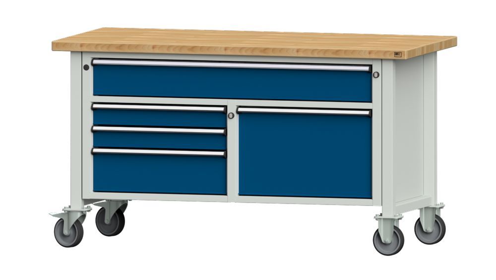 Produktbild Anke Kastenwerkbank mit Rollen Buche Massiv Platte 40 mm V1500 Modell 256 V