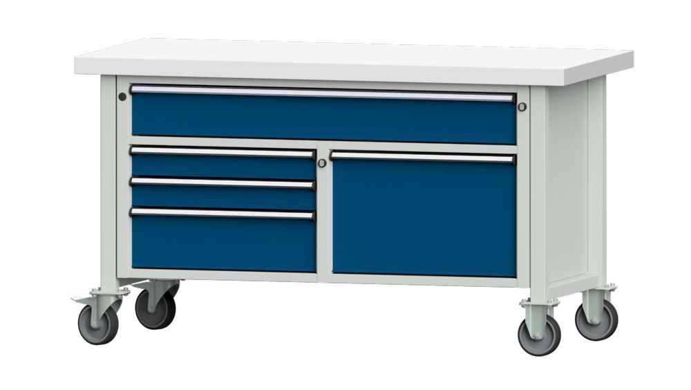 Produktbild Anke Kastenwerkbank mit 50 mm Kunststoffplatte fahrbar V1500 Modell 256 V