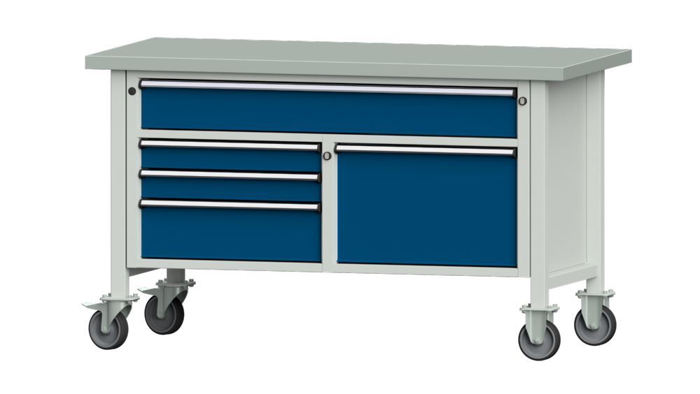 Produktbild Anke Kastenwerkbank mit Arbeitsplatte aus Blechbelag 1500 x 700 mm V1500 Modell 256 V