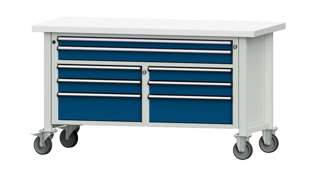 Produktbild Anke Kastenwerkbank fahrbar 1500 x 700 x 840 mm V1500 Modell 259 V blau