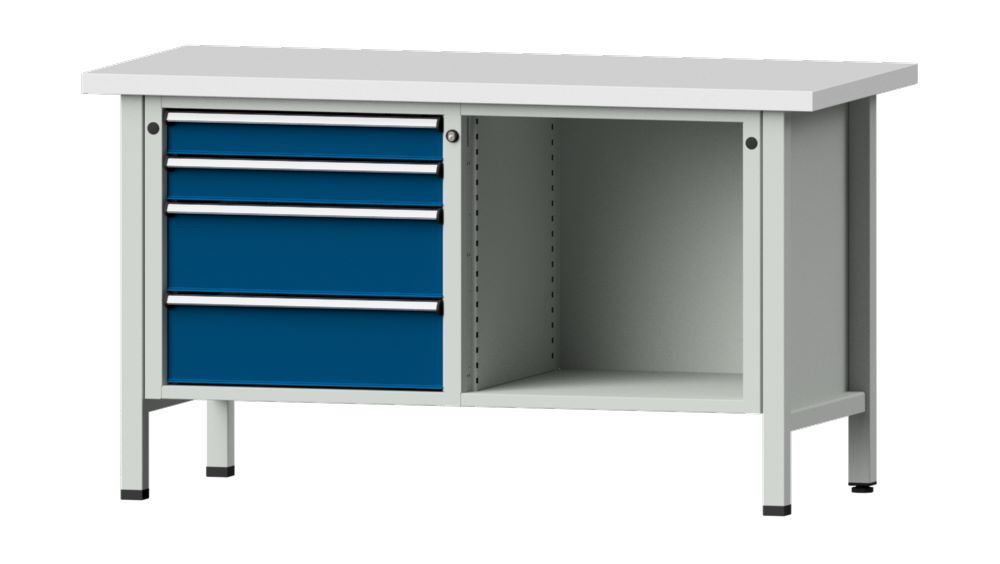 Produktbild Anke Kastenwerkbank 1500 x 700 x 840 mm Kunststoffplatte 40 mm V1500 Modell 134 V