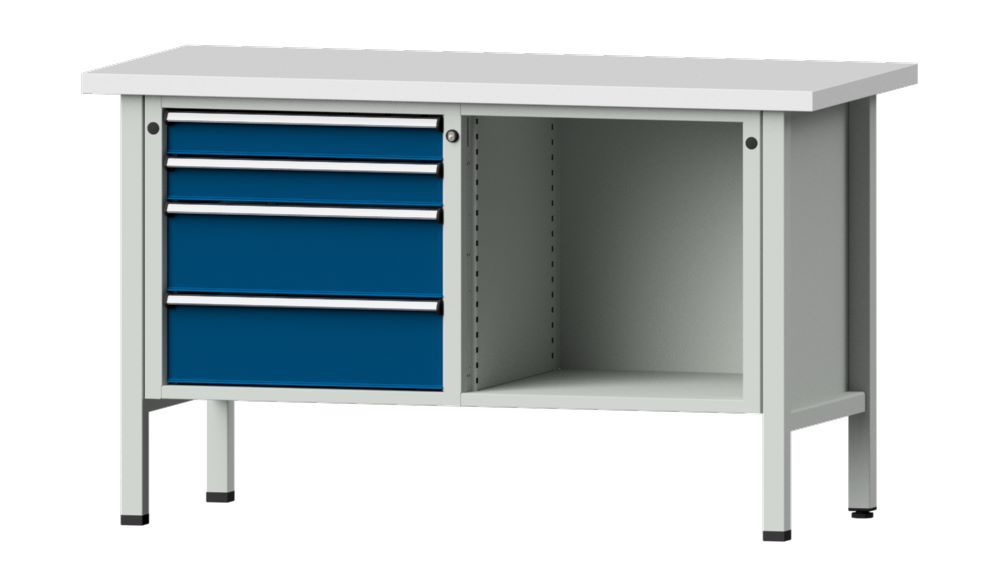 Produktbild Anke Kastenwerkbank 1500 x 700 x 890 mm Kunststoffplatte 40 mm V1500 Modell 134 V