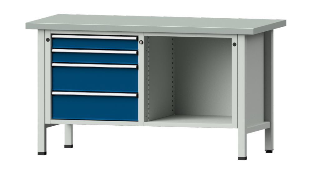 Produktbild Anke Kastenwerkbank 1500 x 700 x 840 mm mit Blechbelag 40 mm V1500 Modell 134 V