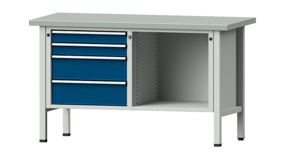Produktbild Anke Kastenwerkbank 1500 x 700 x 890 mm Blechbelag 40 mm V1500 Modell 134 V