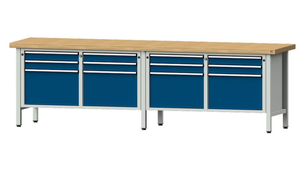 Produktbild Anke Kastenwerkbank 2800 x 850 mm Buchenplatte 50 mm V2800 Modell 233 V