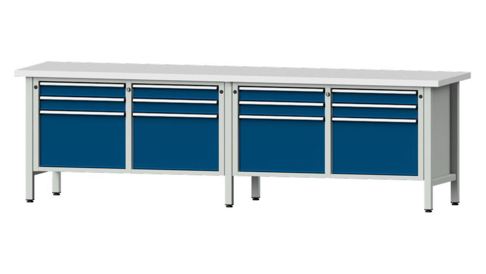 Produktbild Anke Kastenwerkbank 2800 x 840 mm Kunststoffplatte 40 mm V2800 Modell 233 V