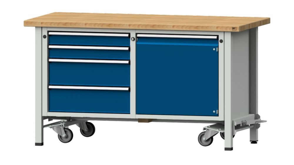 Produktbild Anke Kastenwerkbank fahrbar 1500 x 840 mm Buche Massiv V1500 Modell 131 V