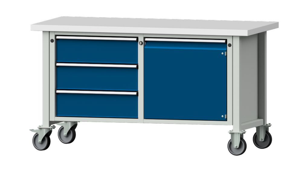 Produktbild Anke Kastenwerkbank fahrbar mit Kunststoffplatte 40 mm dick V1500 Modell 106 V