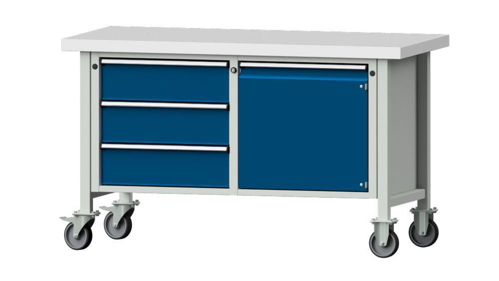 Produktbild Anke Kastenwerkbank mit Rollen 1500 x 900 mm Kunststoffplatte V1500 Modell 106 V