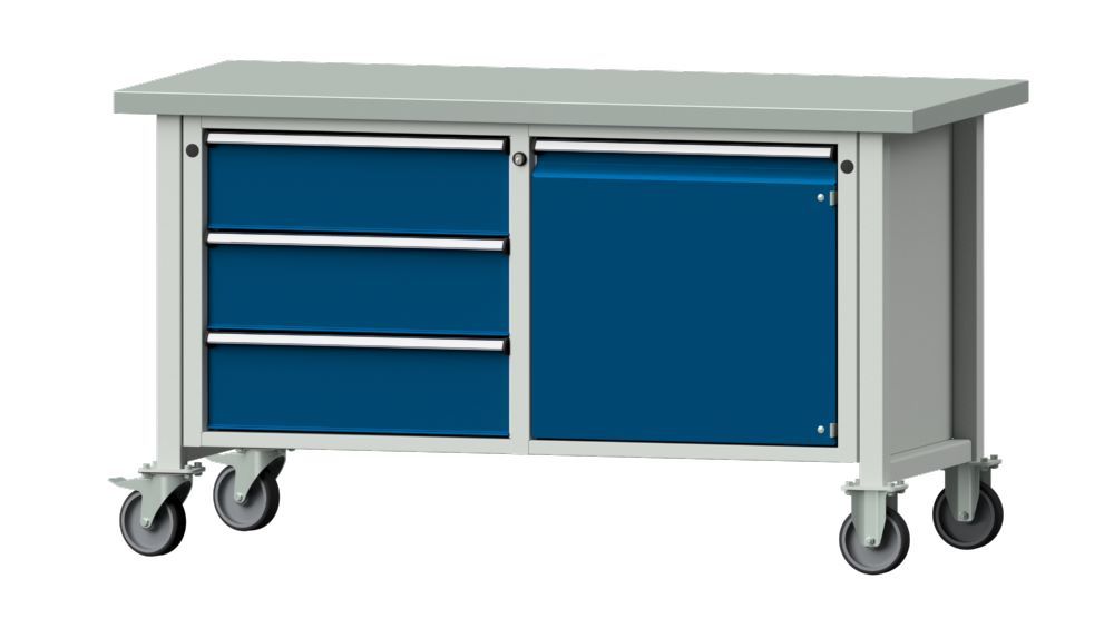 Produktbild Anke Kastenwerkbank 1500 x 840 mm rollbar mit Blechplatte V1500 Modell 106 V