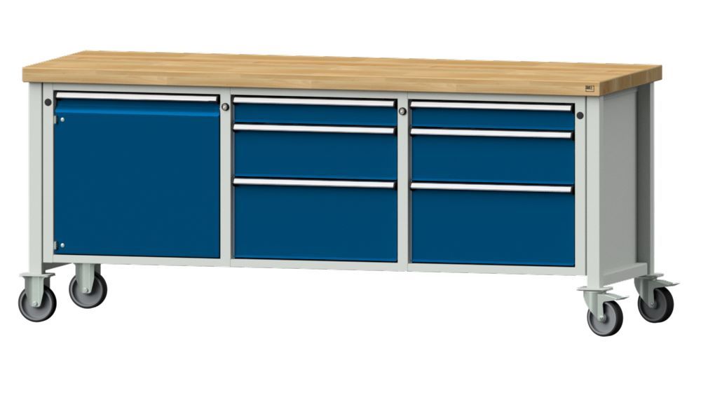 Produktbild Anke Kastenwerkbank Serie V 2000 Modell 125 V mit 6 Schubladen 1 Tür