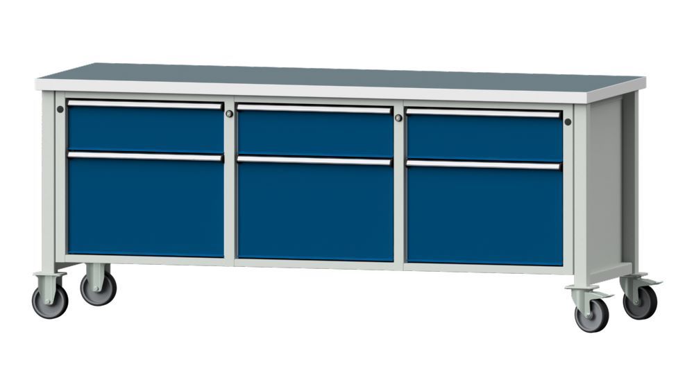 Produktbild Anke Kastenwerkbank 6 Schubladen Serie V 2000 Modell 223 V RAL 7035 / 5010