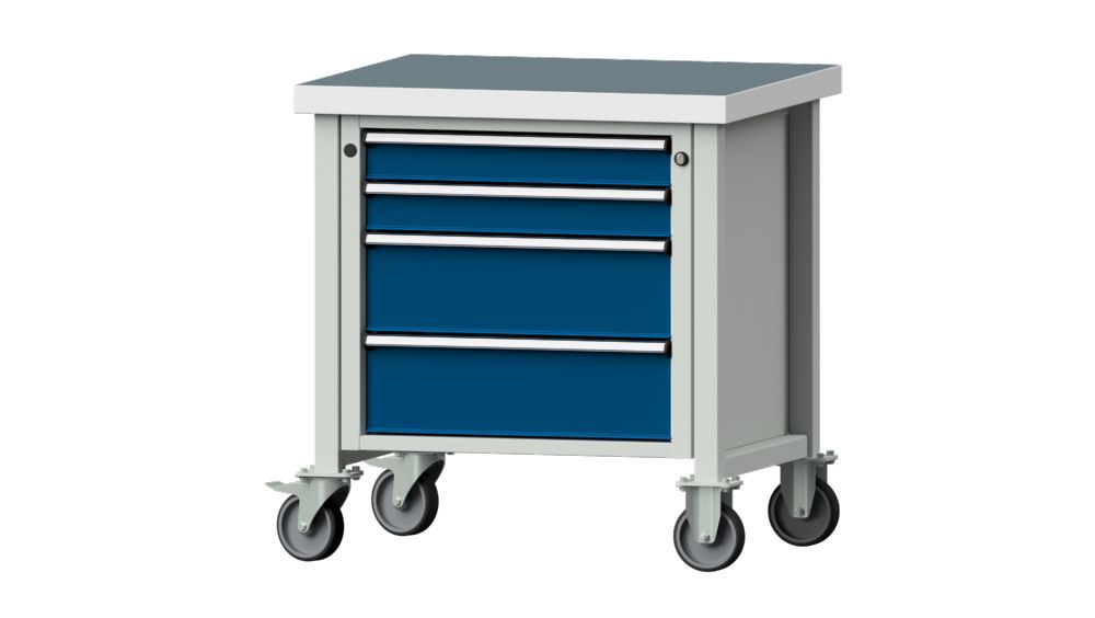 Produktbild Anke Kastenwerkbank Serie V 800 Modell 21 V RAL 7035 / 5010 fahrbar