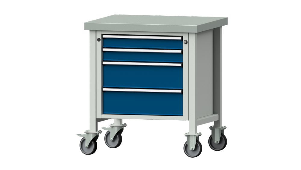 Produktbild Anke Kastenwerkbank Serie V 800 Modell 21 V RAL 7035/5010 Arbeitsplatte Höhe 50 mm