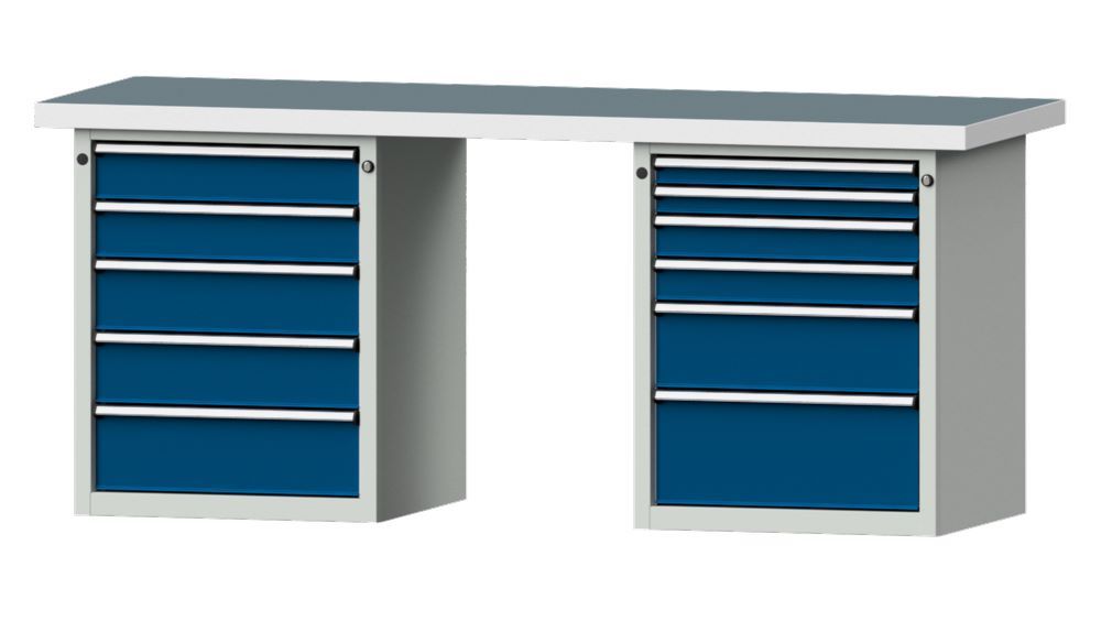 Produktbild Anke Kombiwerkbank Serie V 2000 RAL 7035 / 5010 Modell 841 V