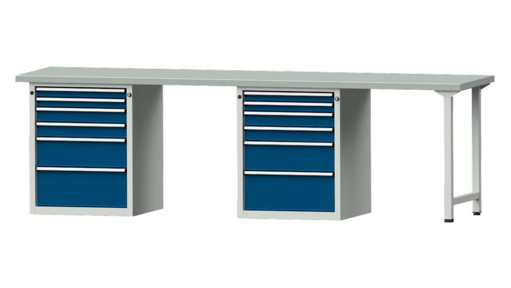 Produktbild Anke Kombiwerkbank Serie V 2800 Modell 916 V 2 Arbeitsplätze 2800 x 700 x 840 mm