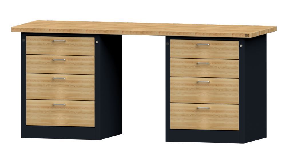 Produktbild Anke Kombiwerkbank Serie VH 2000 Modell 840 VH Buche-Massiv-Platte Höhe mm