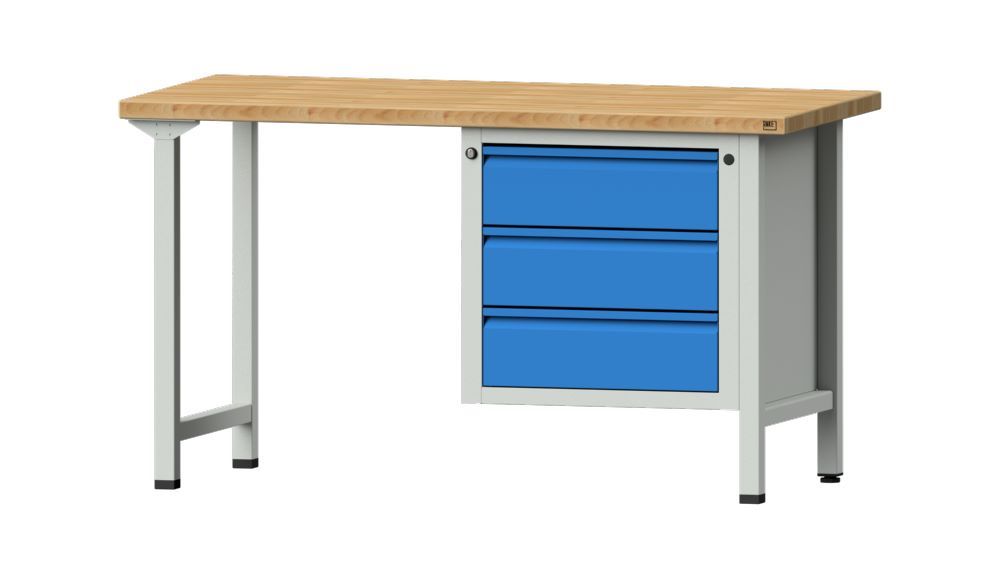Produktbild Anke Kombiwerkbank mit 3 SchubladenFarbe Blau Serie E 1500 Modell 706 E