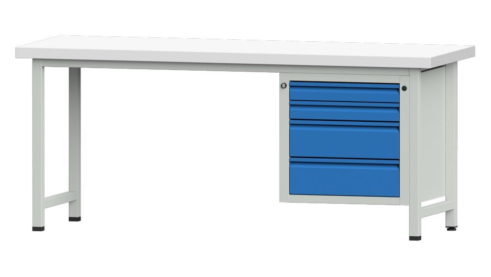 Produktbild Anke Kombiwerkbank 4 Schubladen in blau Serie E 2000 Modell 727 E