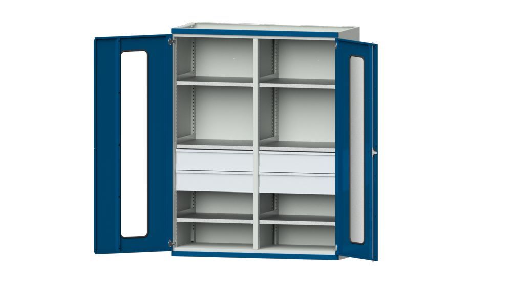 Produktbild Anke Schwerlastschrank mit Plexiflügeltüren 1485 mm breit Serie V Modell 402