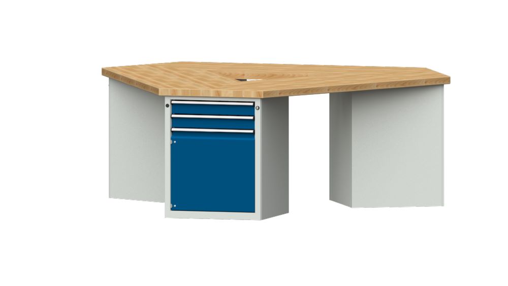 Produktbild Anke 3-Eck Gruppenwerkbank 2370 x 2052 x 850 mm Modell 302 VG