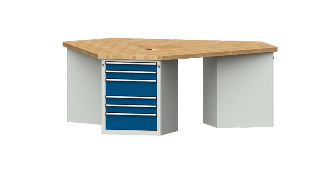 Produktbild Anke 3-Eck Gruppenwerkbank 2370 x 2052 x 850 mm Modell 306 VG