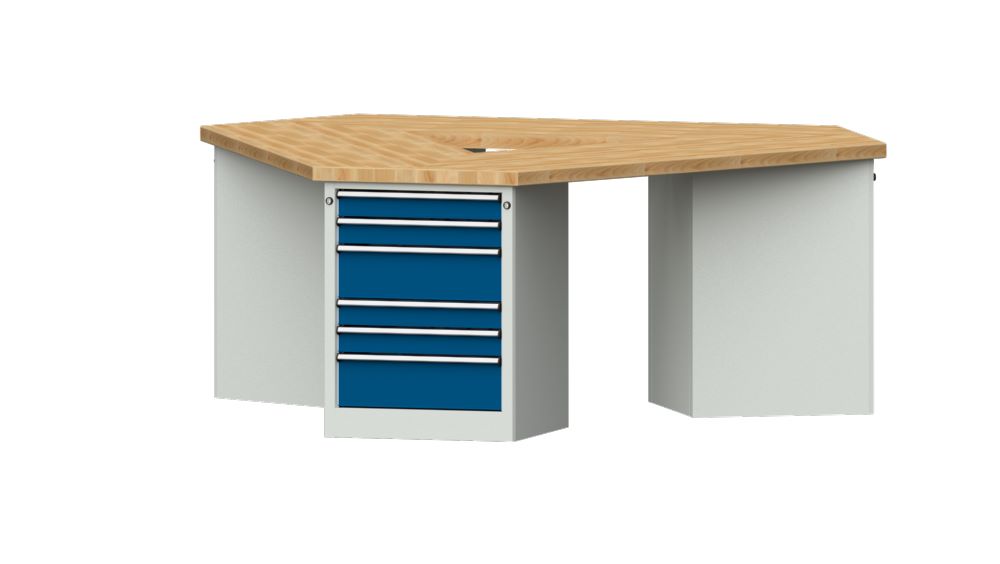 Produktbild Anke 3-Eck Gruppenwerkbank 2370 x 2052 x 900 mm Modell 306 VG