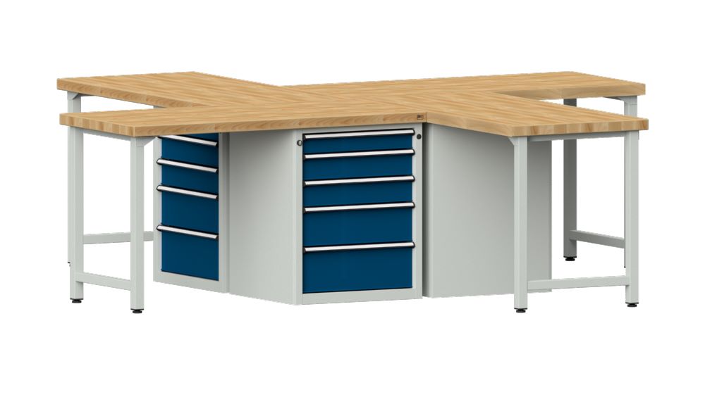 Produktbild Anke 4-Eck Gruppenwerkbank 3000 x 3000 x 850 mm Modell 404 VG