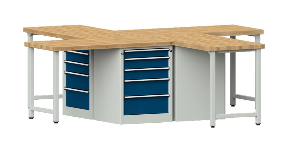 Produktbild Anke 4-Eck Gruppenwerkbank 3000 x 3000 x 900 mm Modell 404 VG