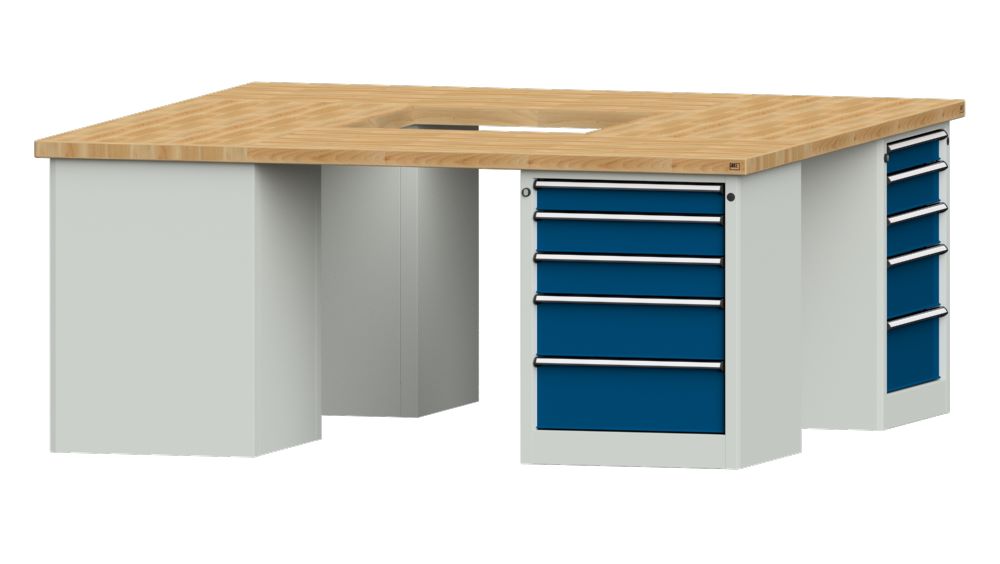 Produktbild Anke 4-Eck Gruppenwerkbank 2140 x 2140 x 900 mm Modell 454 VG