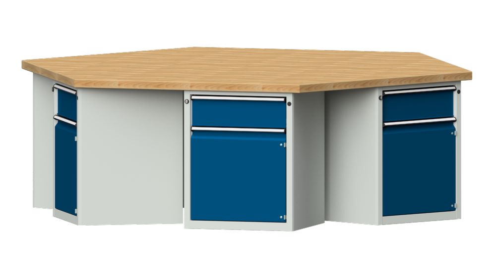 Produktbild Anke 6-Eck Gruppenwerkbank 2340 x 2700 x 850 mm Modell 601 VG