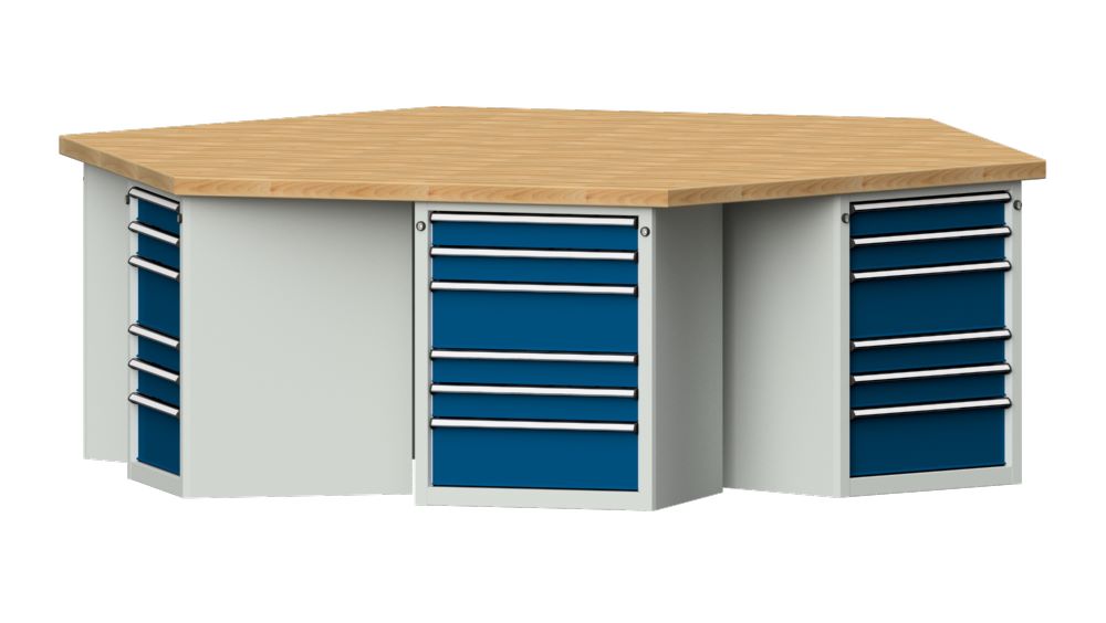 Produktbild Anke 6-Eck Gruppenwerkbank 2340 x 2700 x 850 mm Modell 606 VG