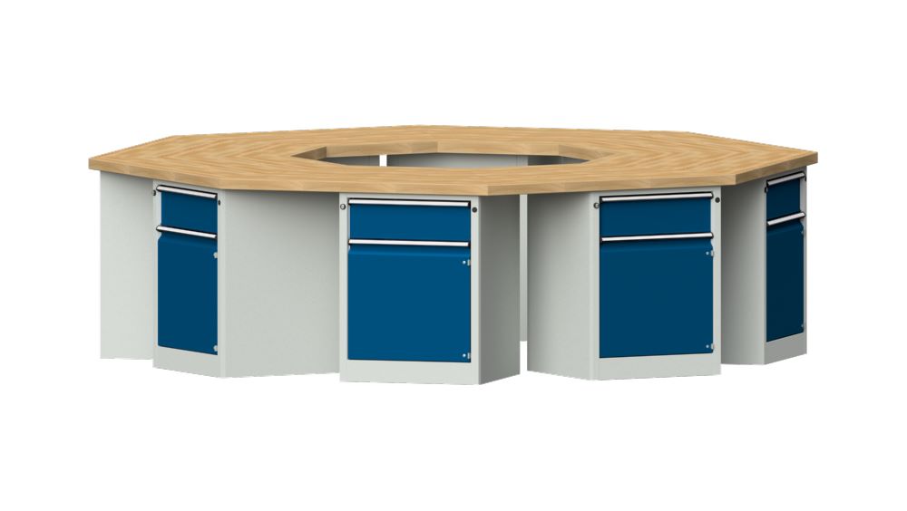 Produktbild Anke 6-Eck Gruppenwerkbank 3018 x 3266 x 900 mm Modell 801 VG