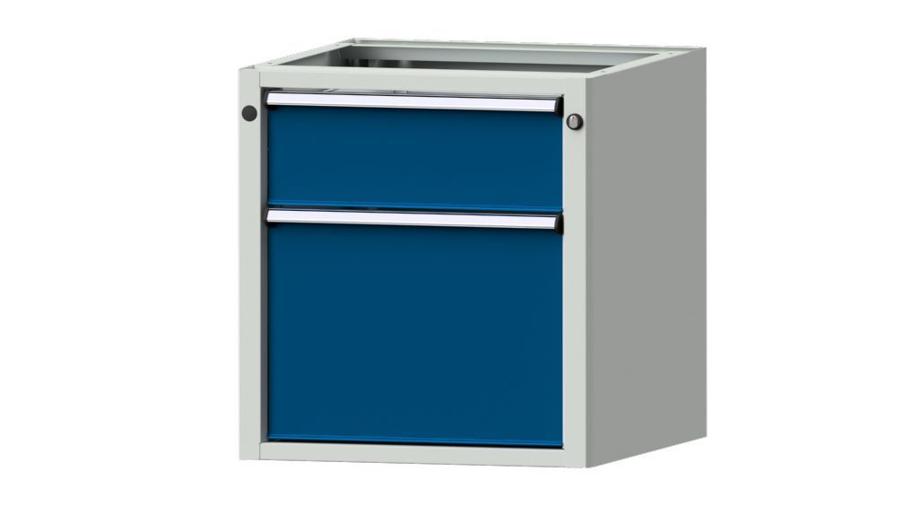 Produktbild Anke Unterbauschrank Modell 1802 V mit 2 Schubladen RAL 7035/5010