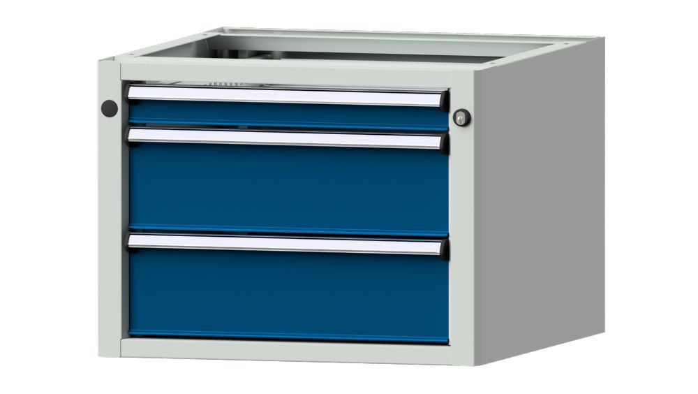 Produktbild Anke Unterbauschrank Modell 1204 V 3 Schubladen RAL 7035/5010