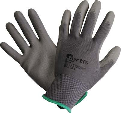 Produktbild Fortis Handschuhe Strickhandschuhe Fitter PU/Nylon, Gr. 9, grau