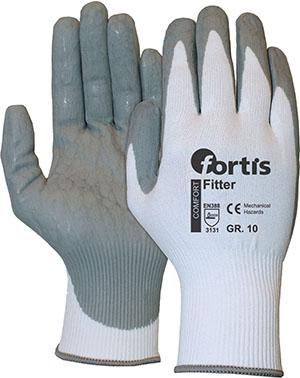 Produktbild Fortis Handschuhe Strickhandschuhe Fitter Foam, Gr. 10, weiß-grau
