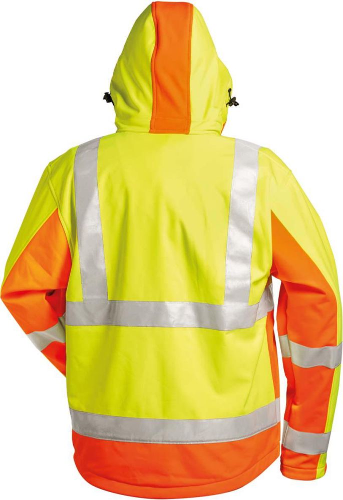 Produktbild Elysee Warnsoftshelljacke Adam, Gr. 3XL, gelb/orange bild 4