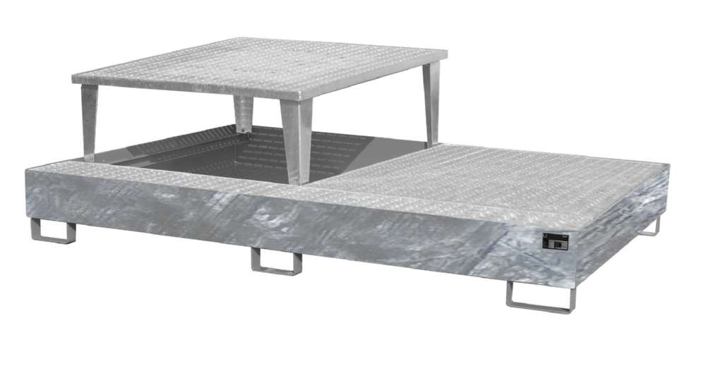 Produktbild Bauer Auffangwanne AWA 21 1000 Liter 2650 x 865 x 1460 mm feuerverzinkt