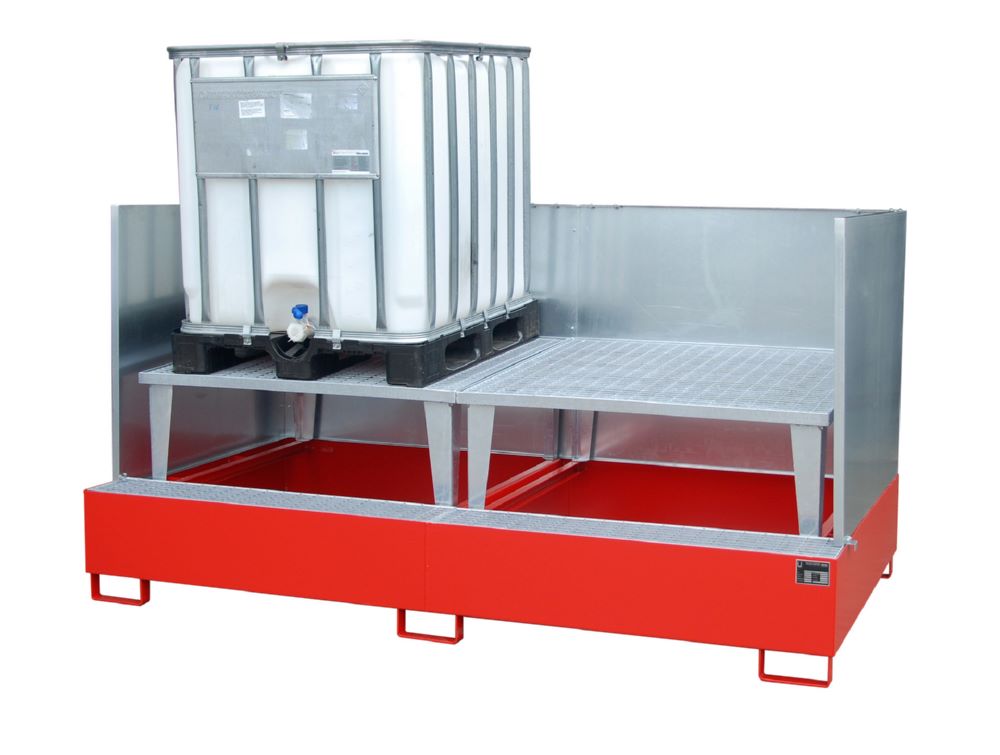 Produktbild Bauer Südlohn Auffangwanne AWA 1000-2 SW lackiert Feuerrot Breite 2670 mm