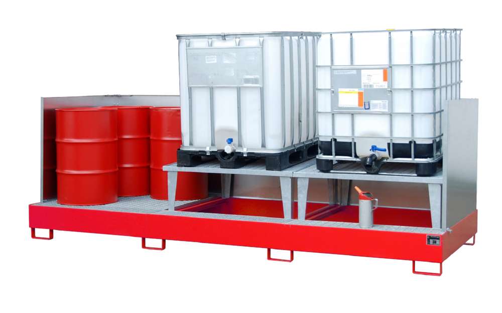 Produktbild Bauer Auffangwanne AWA 32 3850 x 780 x 1460 mm lackiert feuerrot bild 2