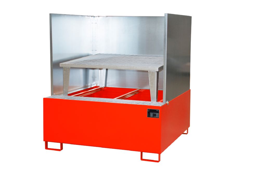 Produktbild Bauer Südlohn Auffangwanne AWA 1000/SW lackiert Feuerrot Breite 1480 mm