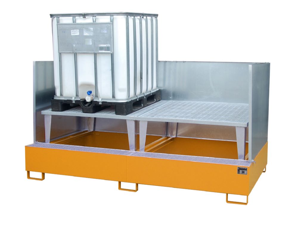 Produktbild Bauer Südlohn Auffangwanne AWA 1000-2 SW lackiert Gelborange Auffangvolumen 1000 Liter