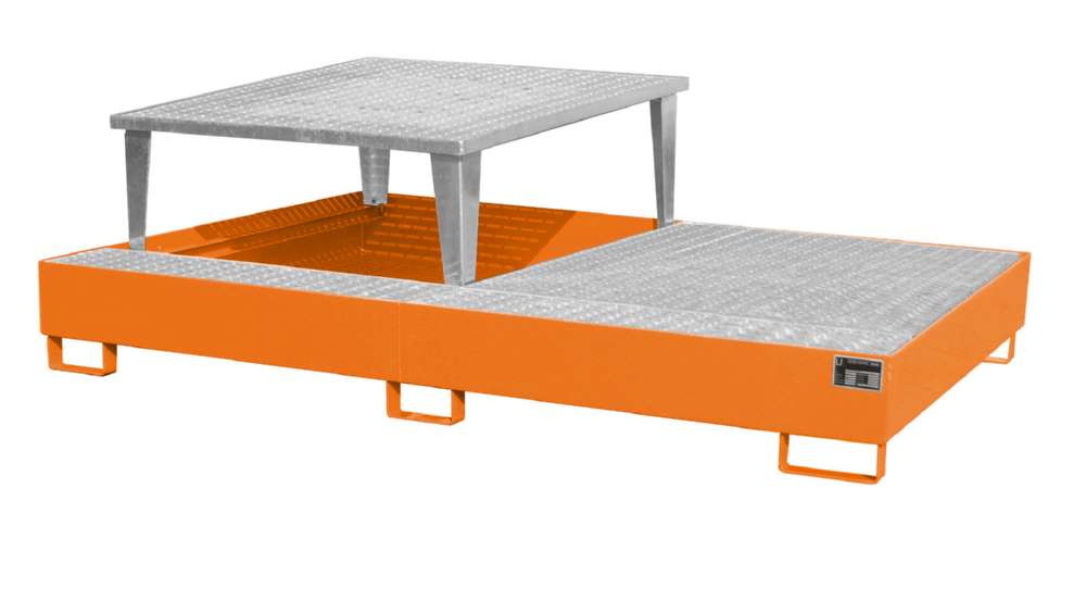 Produktbild Bauer Auffangwanne AWA 21 1000 Liter 2650 x 865 x 1460 mm gelborange